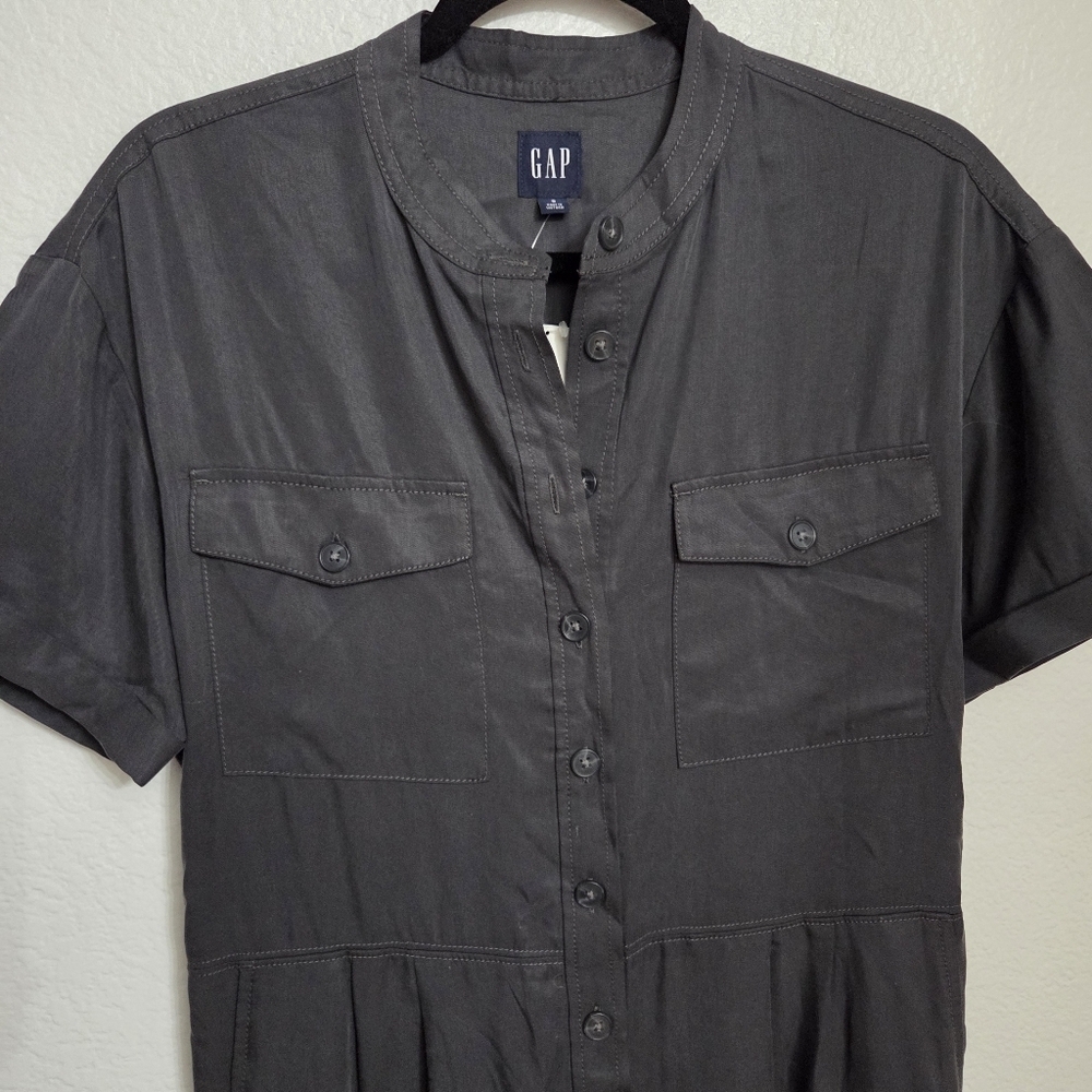 GAP Utility Jumpsuit Women's Size 8 Charcoal - Picture 5 of 10
